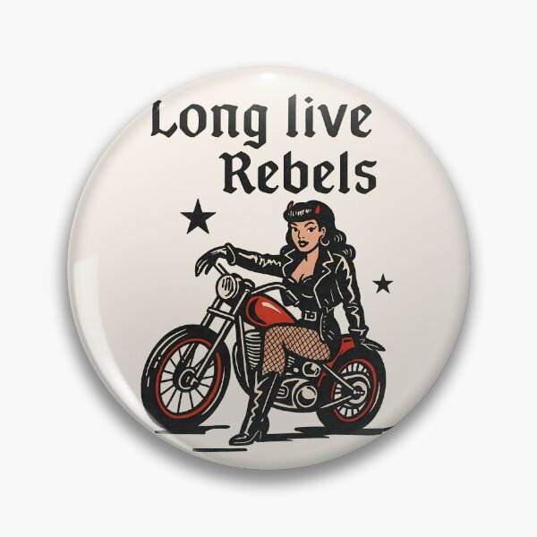 Item preview, Long Live Rebels - Retro Biker Girl designed and sold by legendaryskins.