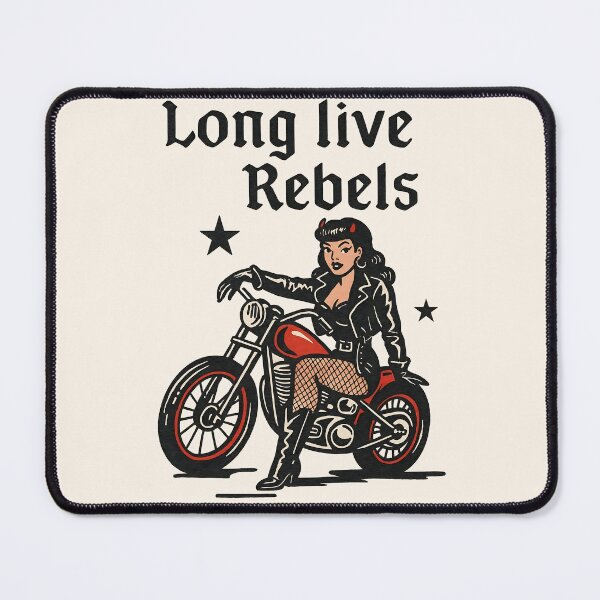 Item preview, Long Live Rebels - Retro Biker Girl designed and sold by legendaryskins.