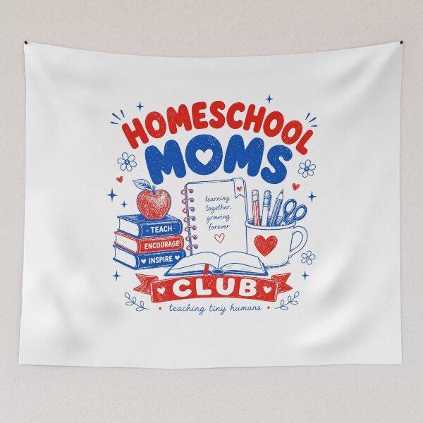 Item preview, Home School Moms Club, Mom Lover, Mother's Day, Teaching Tiny Humans designed and sold by vintagearttee.