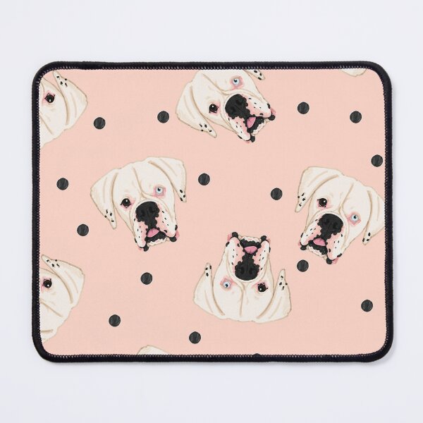 Item preview, Blush White Boxer Marker Tossed Dot designed and sold by Pelch Art Studio.