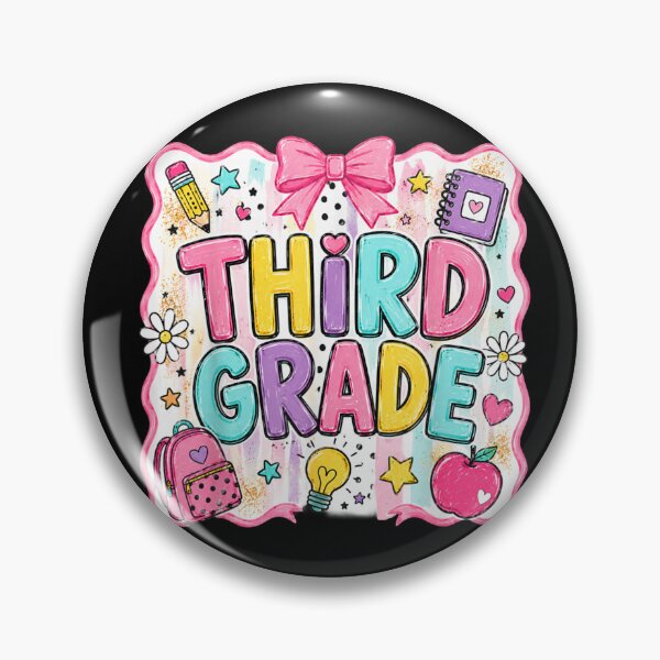Item preview, Third Grade Back To School Cute Colorful Pink Bow Teacher Student Design designed and sold by LittleNhutton.