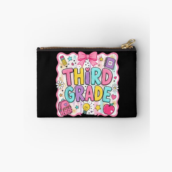Item preview, Third Grade Back To School Cute Colorful Pink Bow Teacher Student Design designed and sold by LittleNhutton.