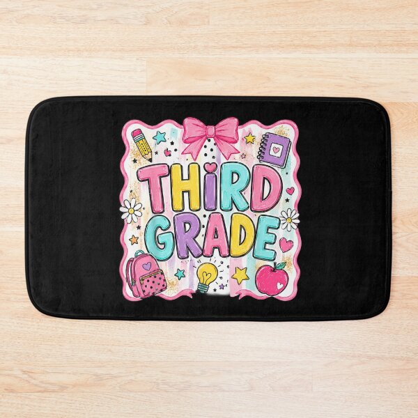 Item preview, Third Grade Back To School Cute Colorful Pink Bow Teacher Student Design designed and sold by LittleNhutton.