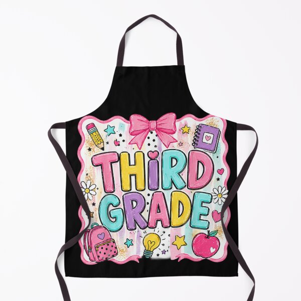 Item preview, Third Grade Back To School Cute Colorful Pink Bow Teacher Student Design designed and sold by LittleNhutton.