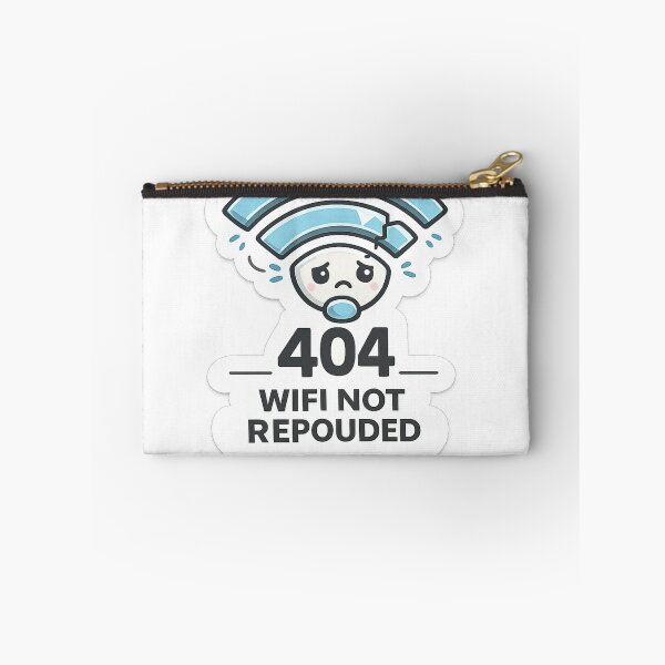 Item preview, 404 WiFi Not Found Sticker designed and sold by CodePaws Creations.