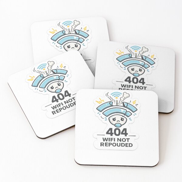 Item preview, 404 WiFi Not Found Sticker designed and sold by CodePaws Creations.