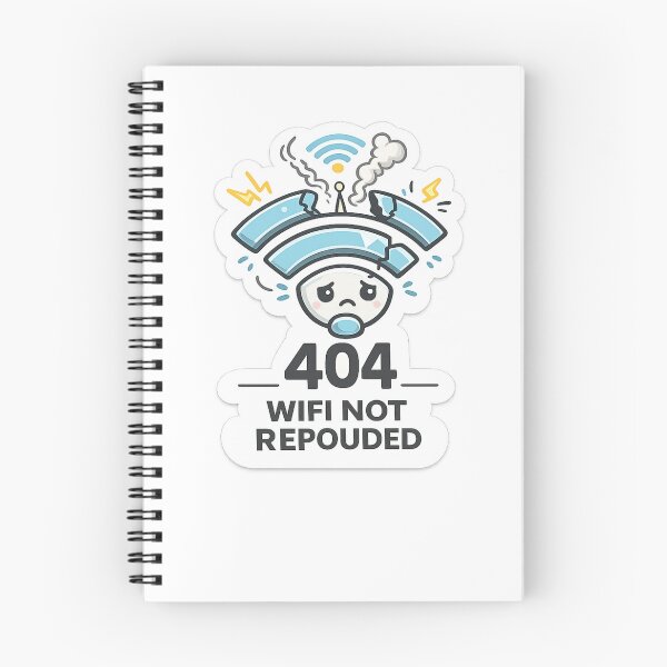 Item preview, 404 WiFi Not Found Sticker designed and sold by CodePaws Creations.