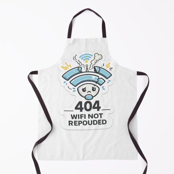 Item preview, 404 WiFi Not Found Sticker designed and sold by CodePaws Creations.