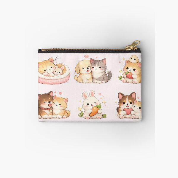 Item preview, Cute Kawaii Baby Animals Kitten Puppy Bunny Friends Aesthetic designed and sold by Rehnair.