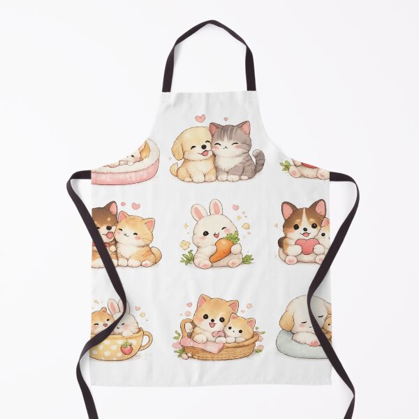 Item preview, Cute Kawaii Baby Animals Kitten Puppy Bunny Friends Aesthetic designed and sold by Rehnair.