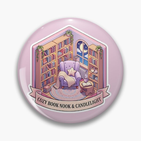 Item preview, Cozy Book Nook & Candlelight - Isometric BookTok Sticker designed and sold by AlruanceStudio.