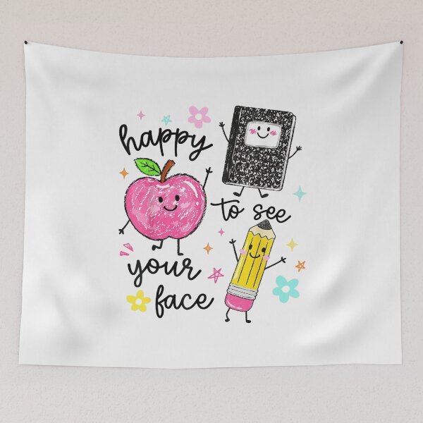 Item preview, Happy To See Your Face Cute Teacher School Supplies T-Shirt designed and sold by fungyar.