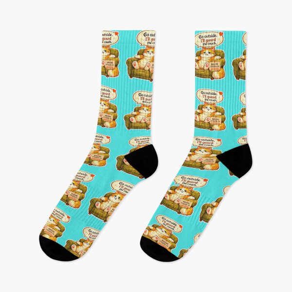 Item preview, NAGGING CAT BY NAGGINGSTICKERSCO. GO OUTSIDE. I'LL GUARD THE COUCH. COLLECTION | AQUA Edition | No.01 designed and sold by LaMaisonOfMY.