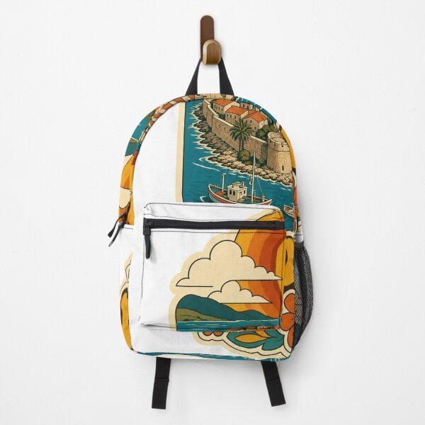 Item preview, Korcula Croatia Travel Souvenir - Retro Illustration designed and sold by VisualArtsOasis.