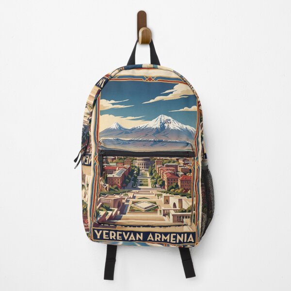 Item preview, Yerevan Armenia Vintage Travel Art – Cascade Complex & Mount Ararat designed and sold by Bomax121.