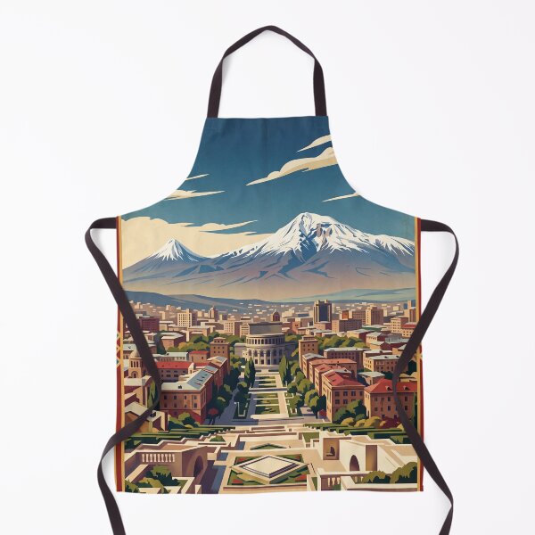 Item preview, Yerevan Armenia Vintage Travel Art – Cascade Complex & Mount Ararat designed and sold by Bomax121.
