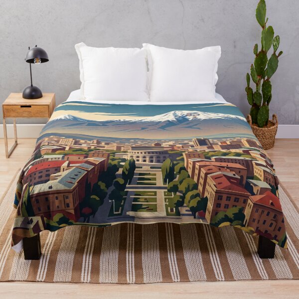 Item preview, Yerevan Armenia Vintage Travel Art – Cascade Complex & Mount Ararat designed and sold by Bomax121.