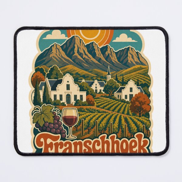 Item preview, Franschhoek South Africa Travel Souvenir - Retro Illustration designed and sold by VisualArtsOasis.