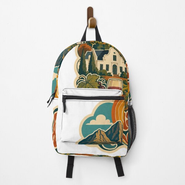 Item preview, Franschhoek South Africa Travel Souvenir - Retro Illustration designed and sold by VisualArtsOasis.