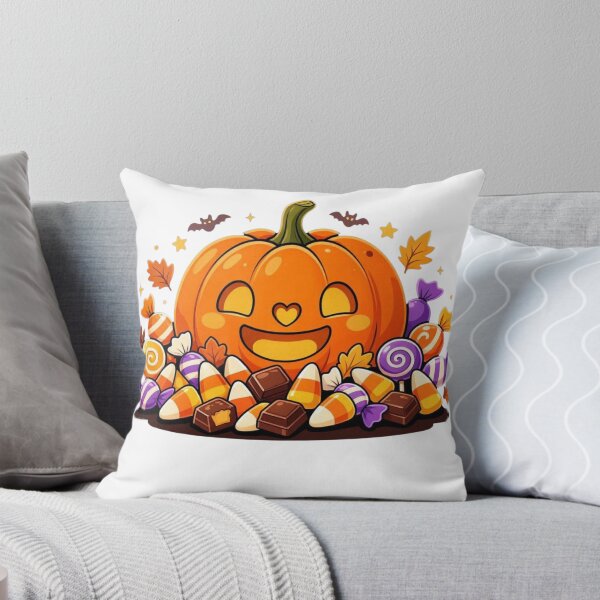 Item preview, Powered by Candy Cute Jack O Lantern Halloween Pumpkin T-Shirt designed and sold by WordWearTees.