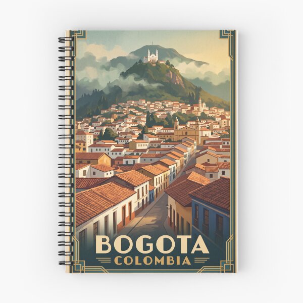 Item preview, Bogotá Colombia Vintage Travel Art – Monserrate & La Candelaria designed and sold by Bomax121.