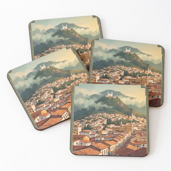 Item preview, Bogotá Colombia Vintage Travel Art – Monserrate & La Candelaria designed and sold by Bomax121.