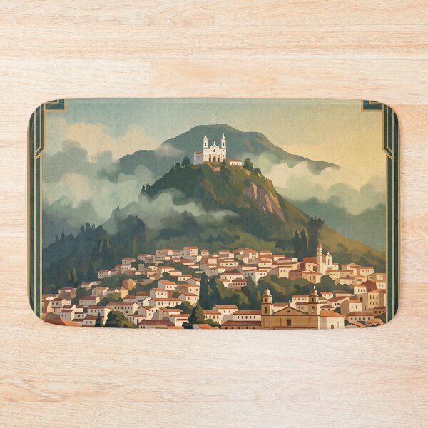Item preview, Bogotá Colombia Vintage Travel Art – Monserrate & La Candelaria designed and sold by Bomax121.