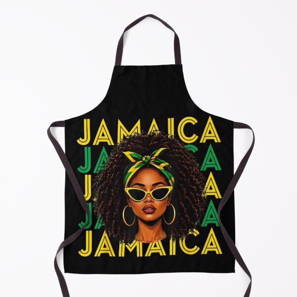 Item preview, Pretty Black Jamaican Woman With Sunglasses Headscarf Bold Jamaica Pride Typography Art designed and sold by LittleNhutton.