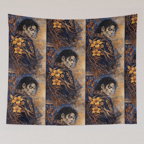 Item preview, Tribute Panting Michael Jackson 'Golden Silence" designed and sold by LuluLeb.