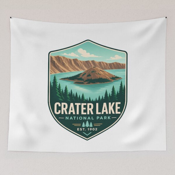 Item preview, Crater Lake National Park Nature Landscape designed and sold by FrontierCosmic.