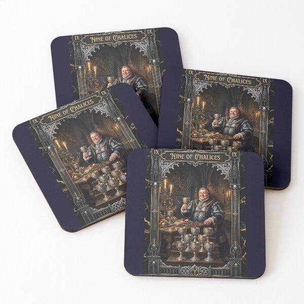 Item preview, Nine of Chalices- tarot card designed and sold by Studio77-Gothic.