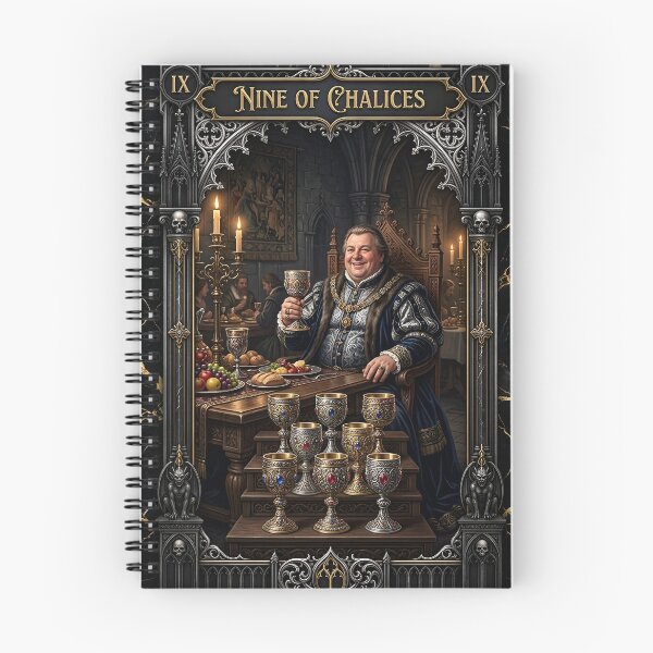 Item preview, Nine of Chalices- tarot card designed and sold by Studio77-Gothic.