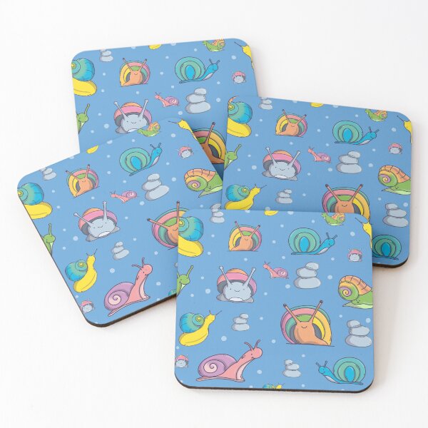 Item preview, Snails Pattern. Cute Characters. Blue Background. designed and sold by DigitalCris.