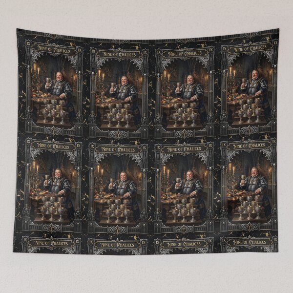 Item preview, Nine of Chalices- tarot card designed and sold by Studio77-Gothic.