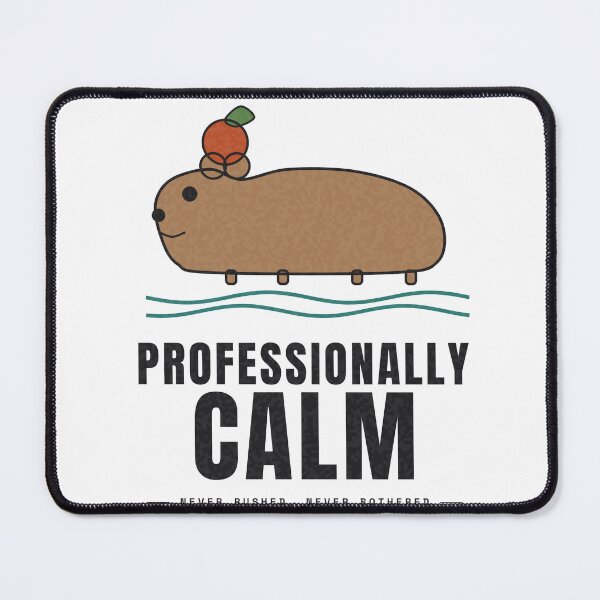 Item preview, Professionally Calm — Capybara With Orange designed and sold by NEXTFORMSTUDIO.