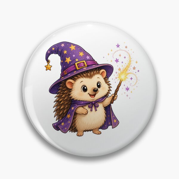 Item preview, Hedgehog Wizard and Magic Wand designed and sold by Myra365Art.