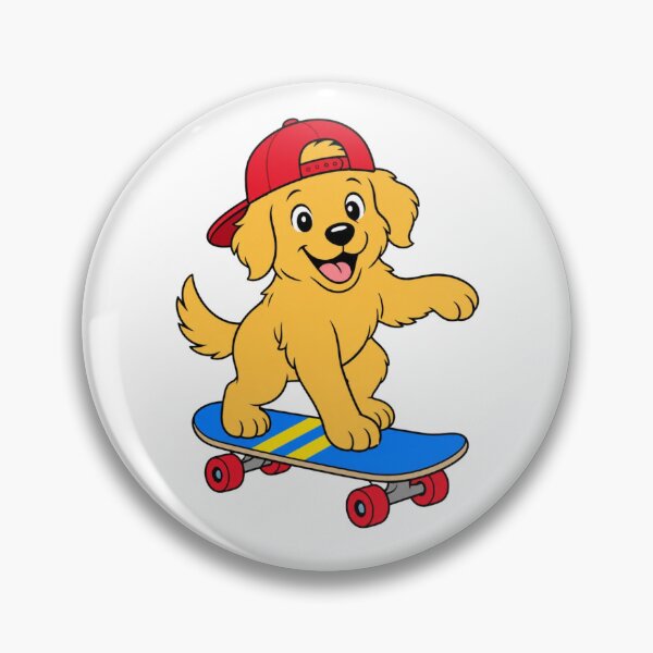 Item preview, Cute Golden Retriever Skateboarding designed and sold by Myra365Art.