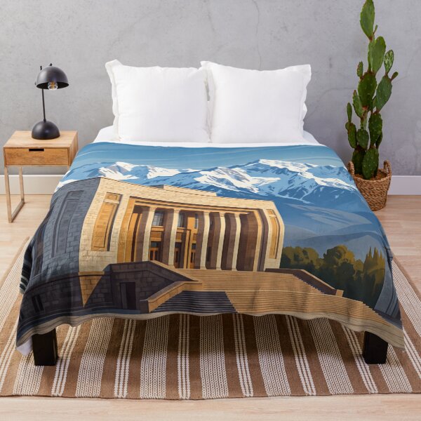 Item preview, Bishkek Kyrgyzstan Vintage Travel Art – Ala-Too Square & Tian Shan Mountains designed and sold by Bomax121.