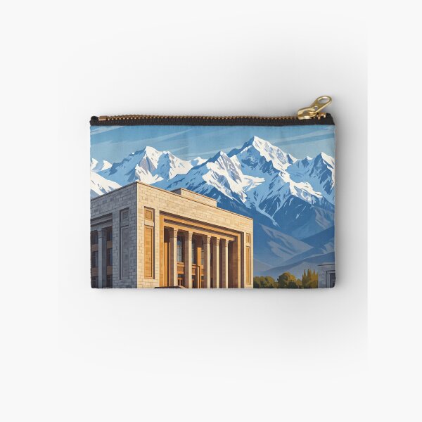 Item preview, Bishkek Kyrgyzstan Vintage Travel Art – Ala-Too Square & Tian Shan Mountains designed and sold by Bomax121.