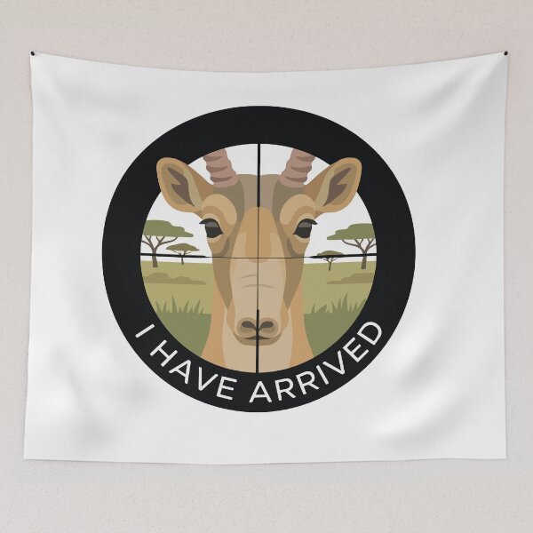 Item preview, I Have Arrived Minimalist Saiga Antelope Safari designed and sold by Arc2020.