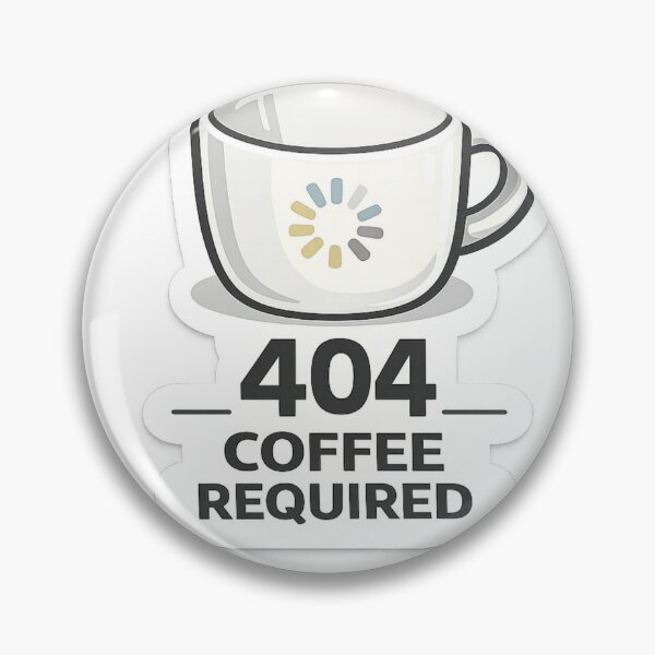 Item preview, 404 Coffee Required Sticker designed and sold by CodePaws Creations.