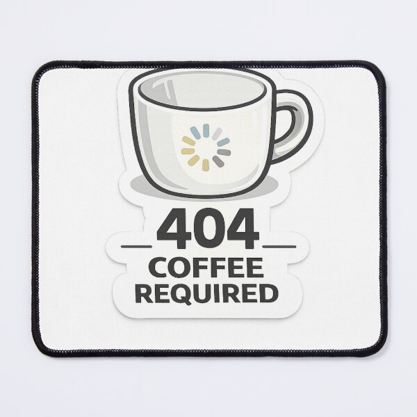 Item preview, 404 Coffee Required Sticker designed and sold by CodePaws Creations.
