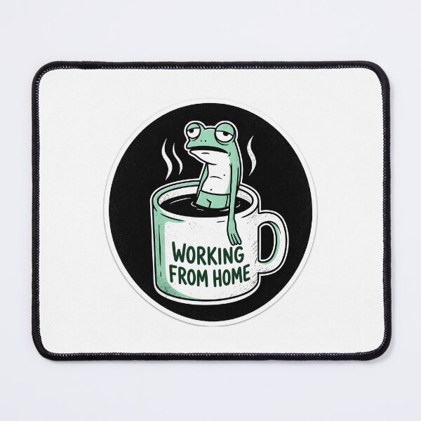 Item preview, Working From Home Frog | WFH Remote Work designed and sold by ITFawkes.