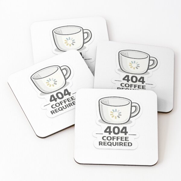 Item preview, 404 Coffee Required Sticker designed and sold by CodePaws Creations.