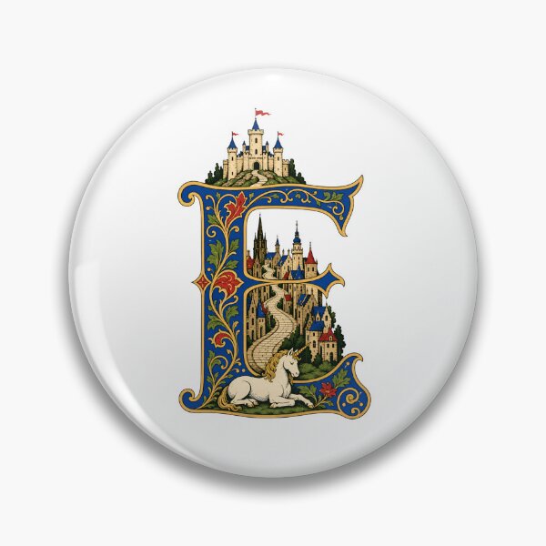 Item preview, Edinburgh Enchanted E – Castle and Unicorn Heraldry designed and sold by Fenay Designs.
