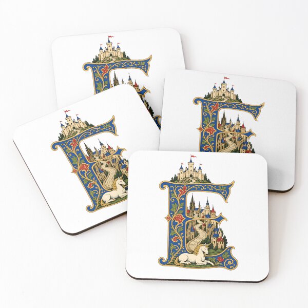 Item preview, Edinburgh Enchanted E – Castle and Unicorn Heraldry designed and sold by Fenay Designs.