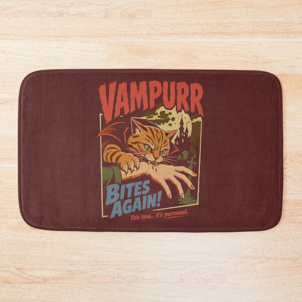 Item preview, Tabby Cat Vampire Funny Vampurr Bites Again Halloween Horror Movie Art Inspired designed and sold by alenaz.