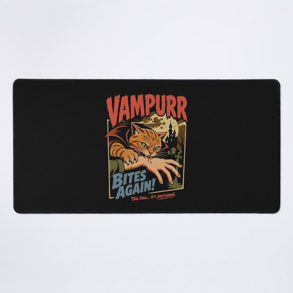 Item preview, Tabby Cat Vampire Funny Vampurr Bites Again Halloween Horror Movie Art Inspired designed and sold by alenaz.