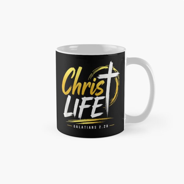 Item preview, Christ Life Galatians 2 20 Christian Cross Verse Faith Gold Brush Calligraphy designed and sold by HarinDonreka.