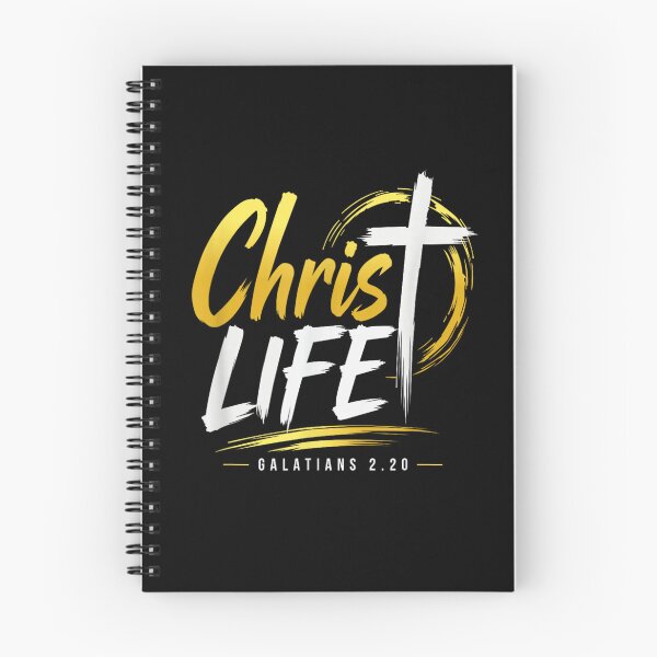 Item preview, Christ Life Galatians 2 20 Christian Cross Verse Faith Gold Brush Calligraphy designed and sold by HarinDonreka.